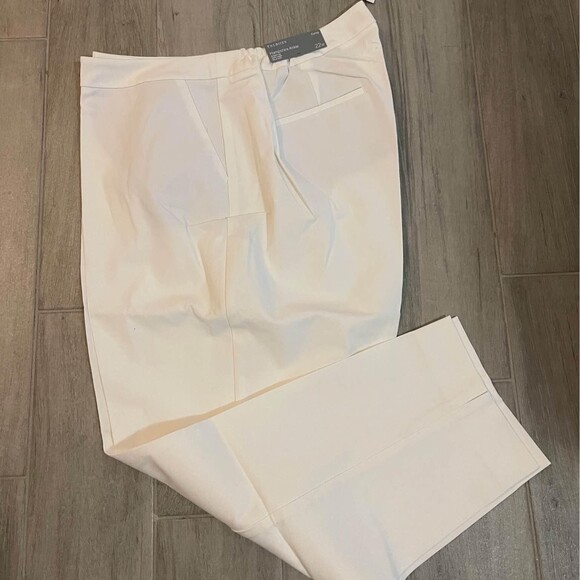 NWT Talbots Hampshire Ankle Pants Curvy Fit Size 22W White - Picture 1 of 3